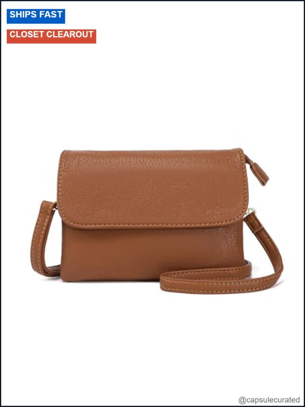 Mini Crossbody Bag for Women Vegan Leather RFID Blocking